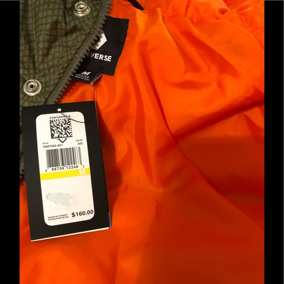 Converse printed Puffer Jacket in Field Surplus - Picture 7 of 8